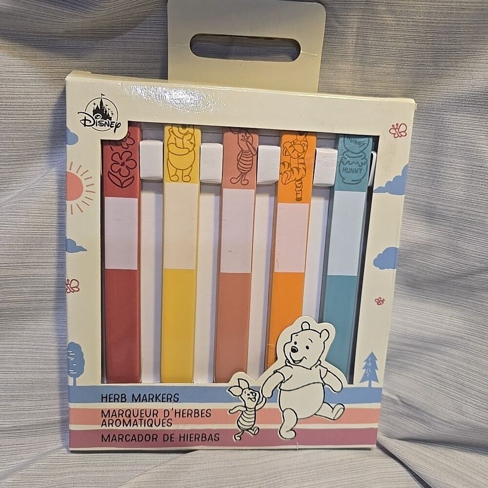 Disney Plant Herb Markers Seed Flower Winnie The Pooh & Friends Set of 5 Ceramic